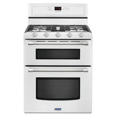 maytag stove gas white